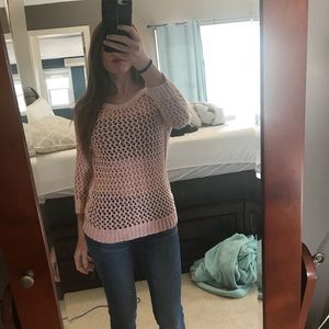 Knitted sweater with bralet